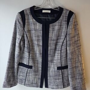 Elegant Navy and Gray Blazer